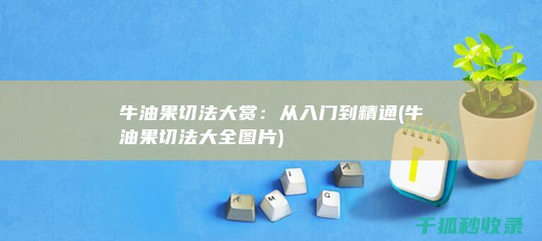 牛油果切法大赏：从入门到精通 (牛油果切法大全图片)