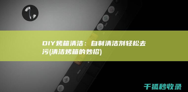DIY烤箱清洁：自制清洁剂轻松去污 (清洁烤箱的妙招)