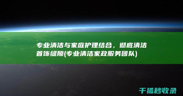 专业清洁与家庭护理结合，彻底清洁首饰缝隙 (专业清洁家政服务团队)